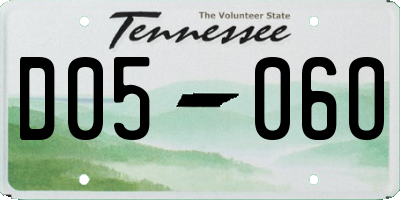 TN license plate D0506O