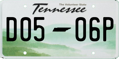 TN license plate D0506P
