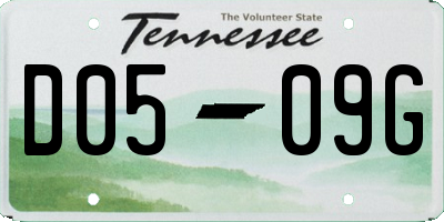 TN license plate D0509G