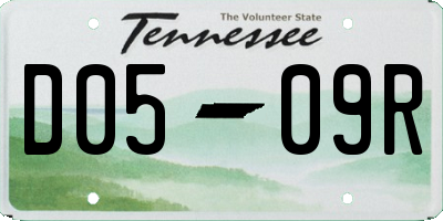 TN license plate D0509R