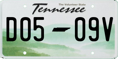 TN license plate D0509V
