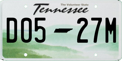 TN license plate D0527M