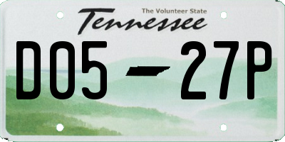 TN license plate D0527P