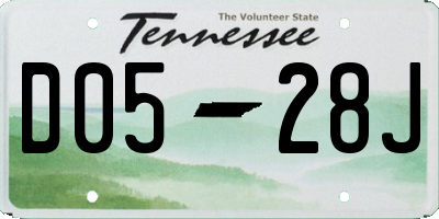 TN license plate D0528J