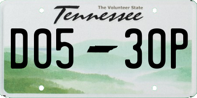 TN license plate D0530P