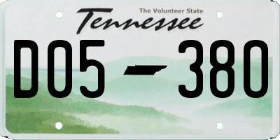 TN license plate D0538O