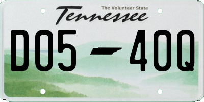 TN license plate D0540Q