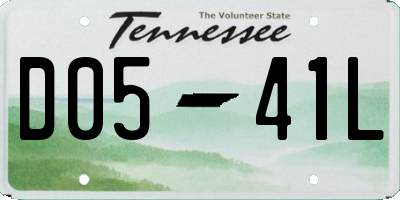 TN license plate D0541L