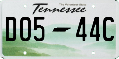 TN license plate D0544C