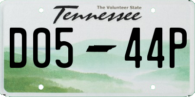 TN license plate D0544P