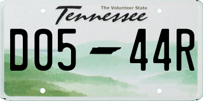 TN license plate D0544R
