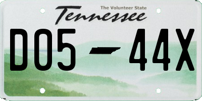 TN license plate D0544X
