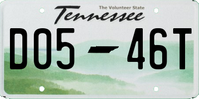 TN license plate D0546T