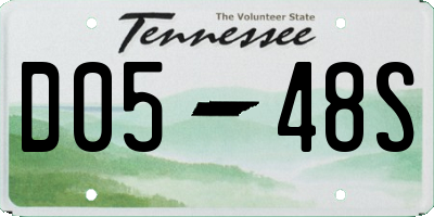 TN license plate D0548S