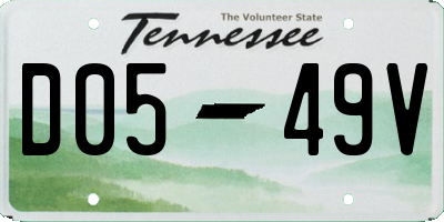 TN license plate D0549V