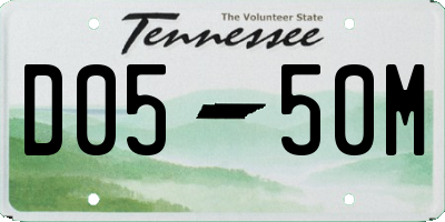 TN license plate D0550M