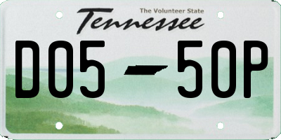 TN license plate D0550P