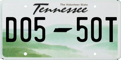 TN license plate D0550T