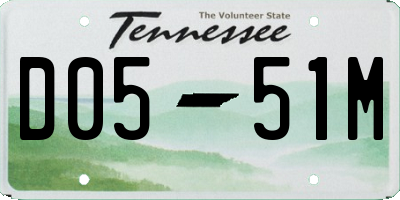 TN license plate D0551M