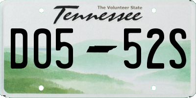 TN license plate D0552S