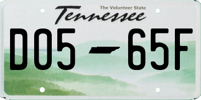 TN license plate D0565F