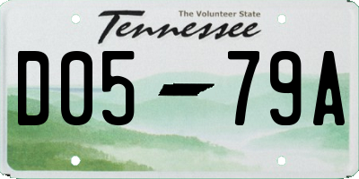 TN license plate D0579A