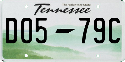 TN license plate D0579C