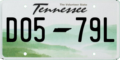 TN license plate D0579L