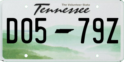 TN license plate D0579Z
