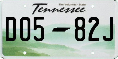 TN license plate D0582J