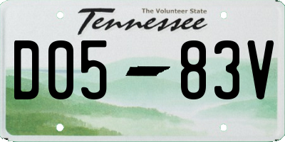 TN license plate D0583V