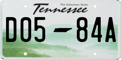 TN license plate D0584A