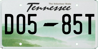 TN license plate D0585T