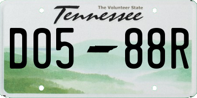 TN license plate D0588R