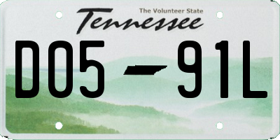 TN license plate D0591L