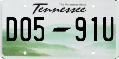 TN license plate D0591U