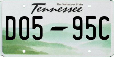 TN license plate D0595C