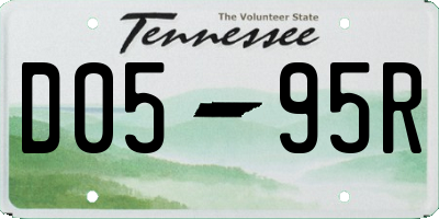 TN license plate D0595R