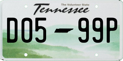 TN license plate D0599P