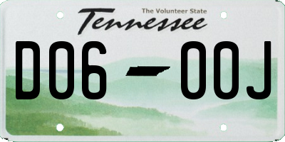 TN license plate D0600J