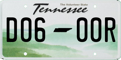 TN license plate D0600R