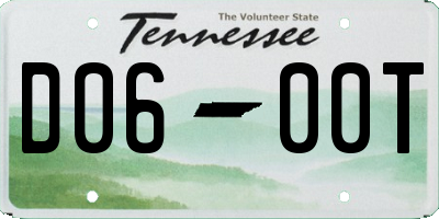TN license plate D0600T