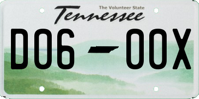 TN license plate D0600X