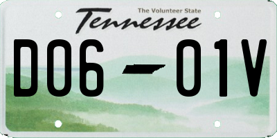 TN license plate D0601V