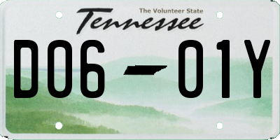 TN license plate D0601Y