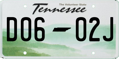 TN license plate D0602J