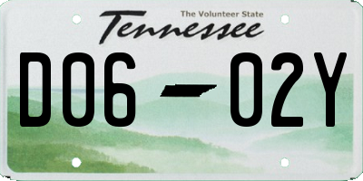 TN license plate D0602Y