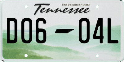 TN license plate D0604L