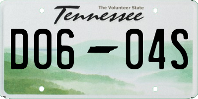 TN license plate D0604S