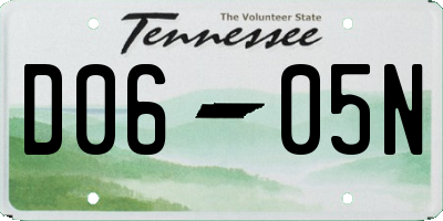 TN license plate D0605N